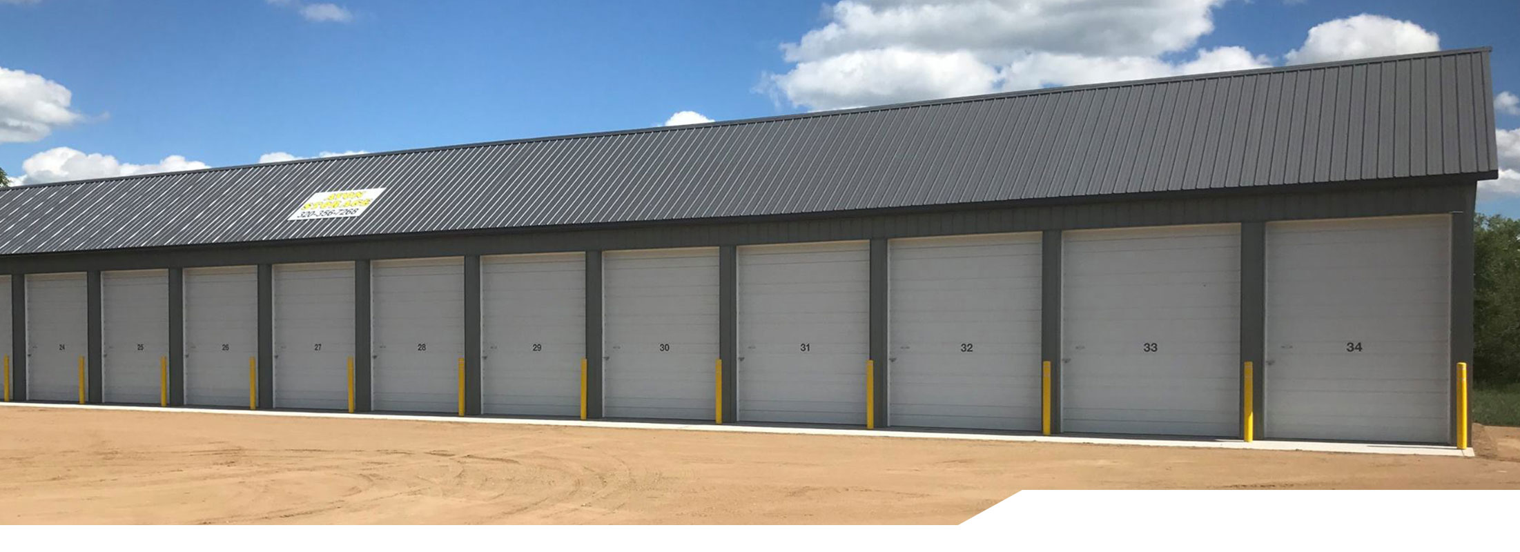 Self-Storage Building with Overhead Garage-Style Doors